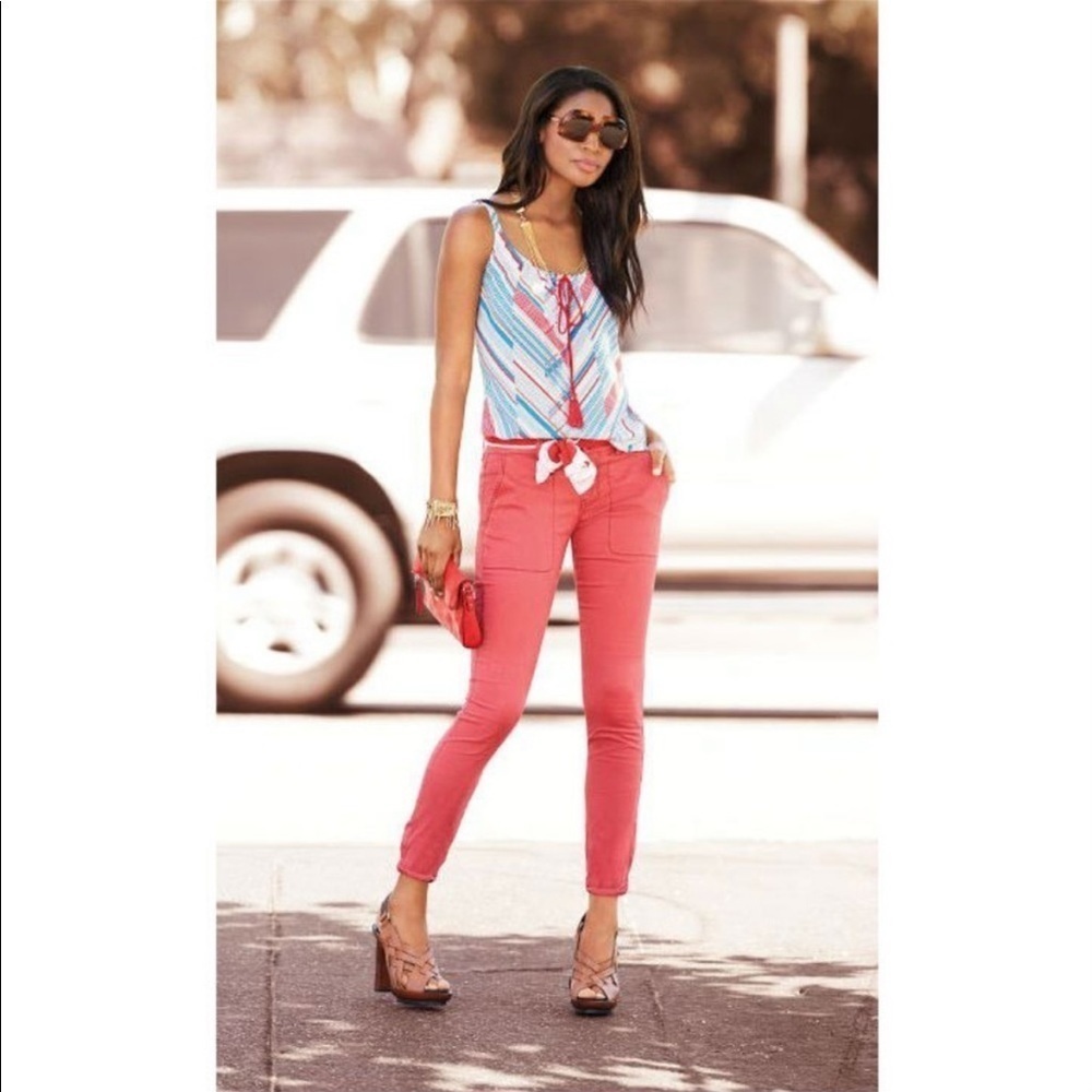 CAbi Tassel Tank in Striped Rayon Style 5230 Size Small‎